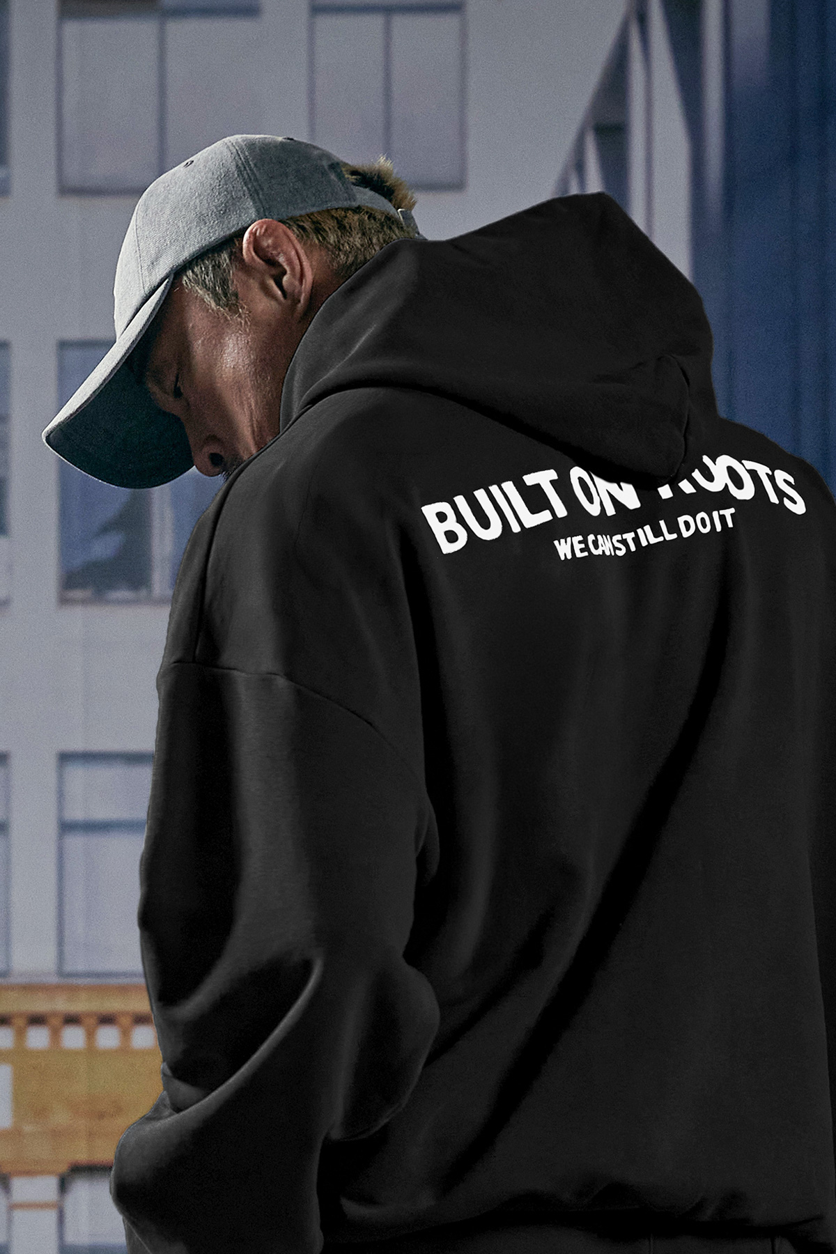 French Terry Overfit Banding Hoodie