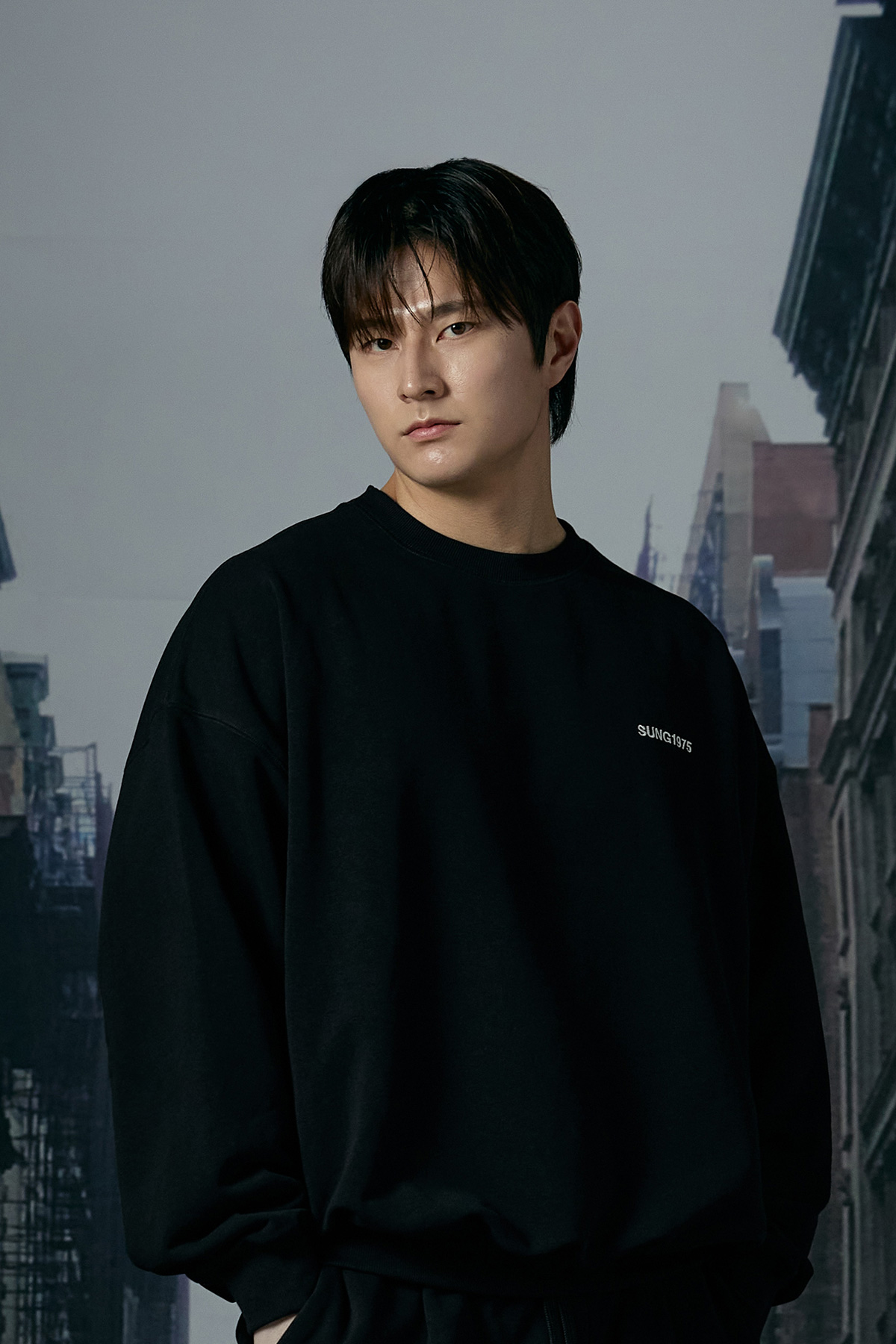 French Terry Overfit Small Logo Sweatshirt