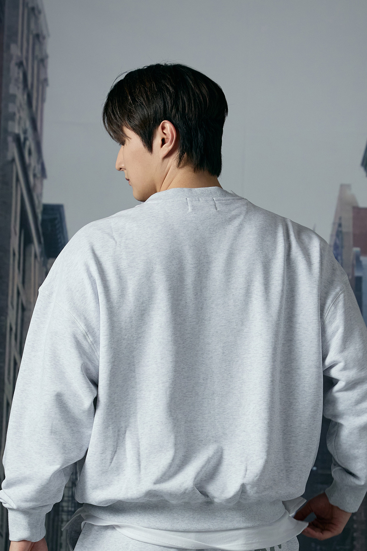 French Terry Overfit Small Logo Sweatshirt